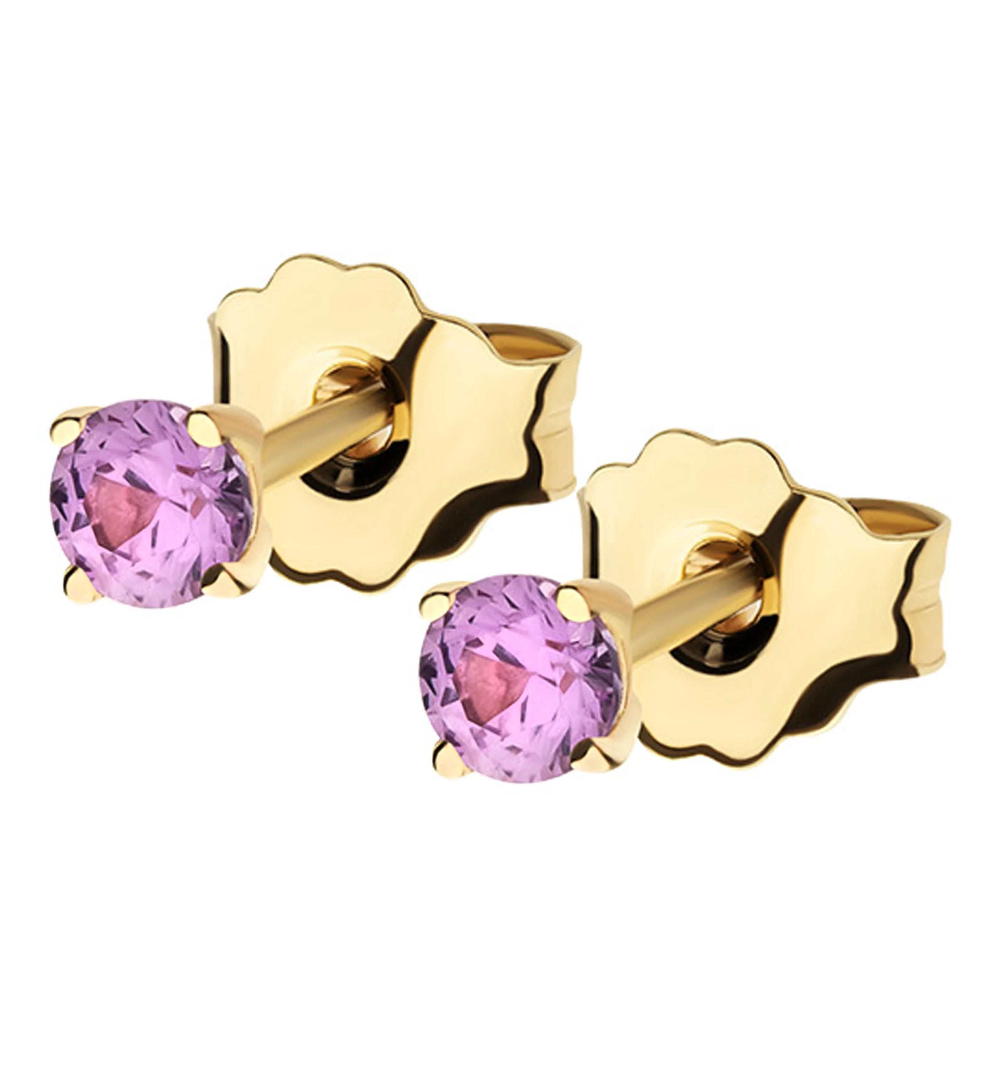 14kt Gold June Birthstone Alexandrite CZ Stud Earrings - Mrs Treak