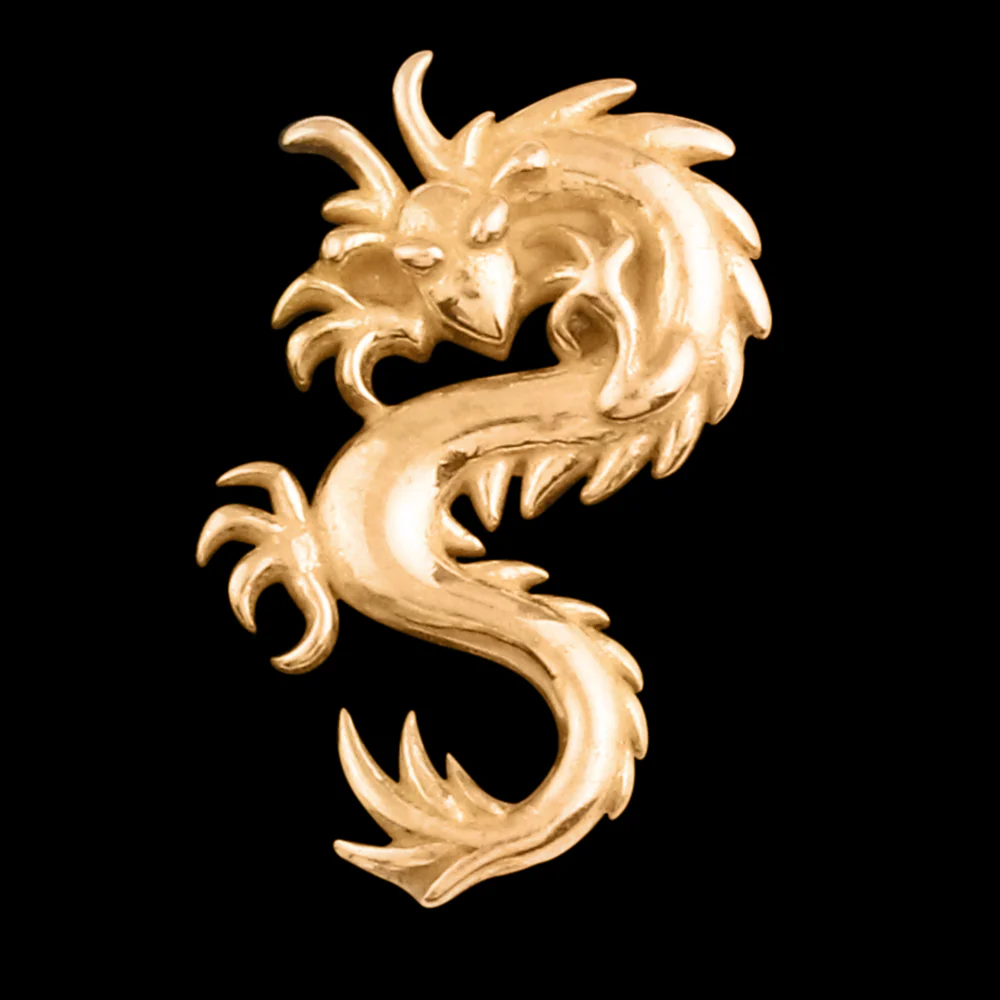 18kt Rose Gold Dragon Threadless Top - Mrs Treak