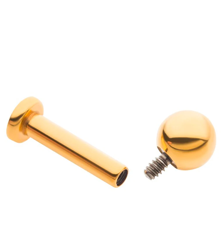 24kt Gold PVD Titanium Labret - Mrs Treak