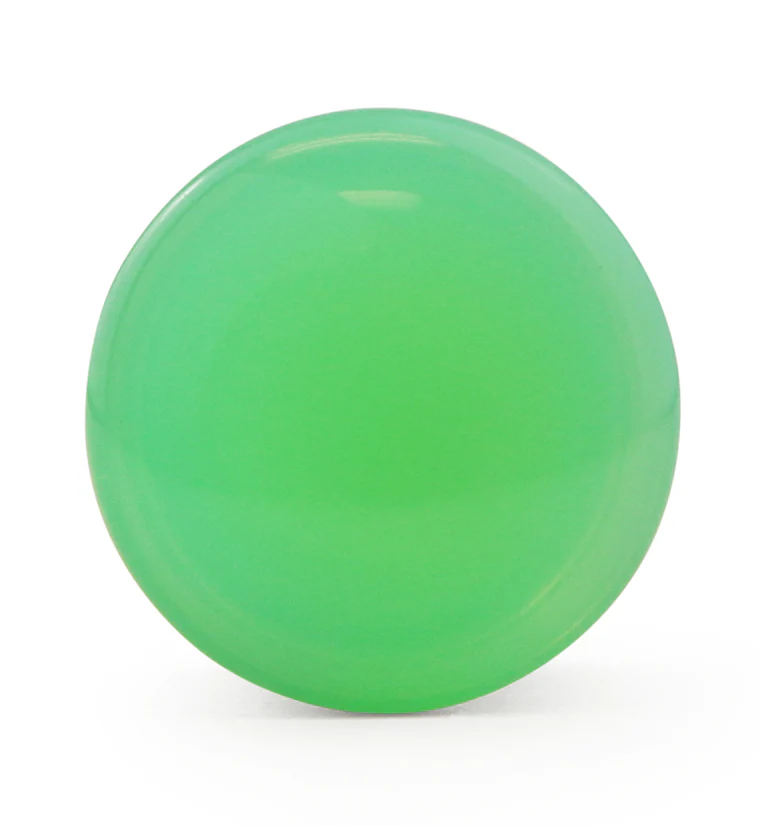 Mint Opalite Glass Plugs - Single Flare - Mrs Treak