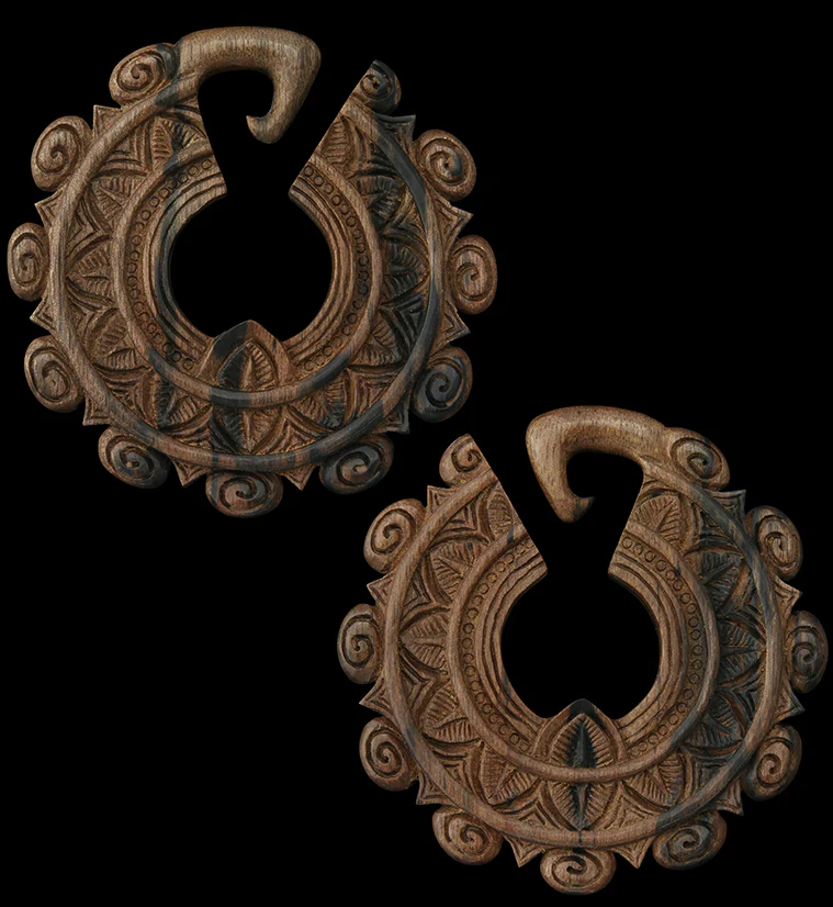 Bullion Areng Wooden Ear Weights - Mrs Treak