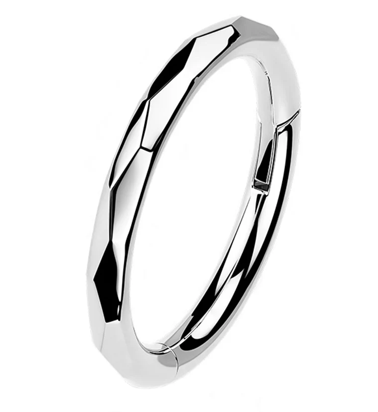 Angled Titanium Hinged Segment Ring - Mrs Treak