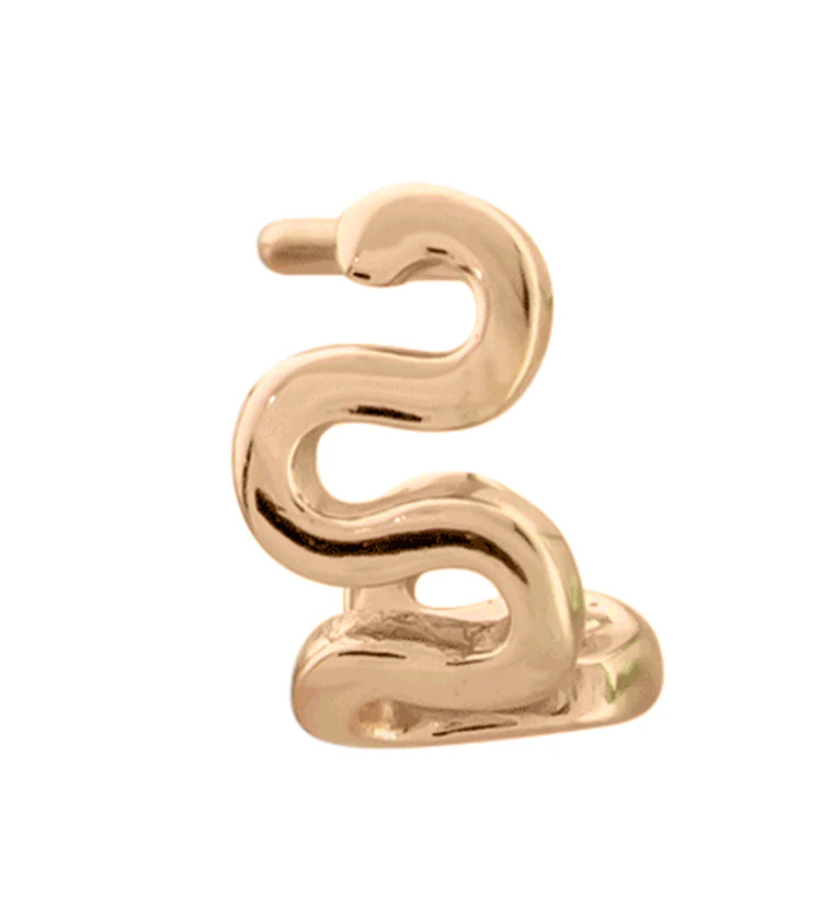 18G Rose Gold PVD Squiggle Nose Curve - Mrs Treak