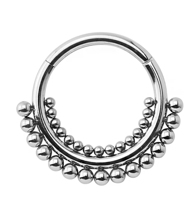 Double Beaded Tier Hinged Segment Ring - Mrs Treak