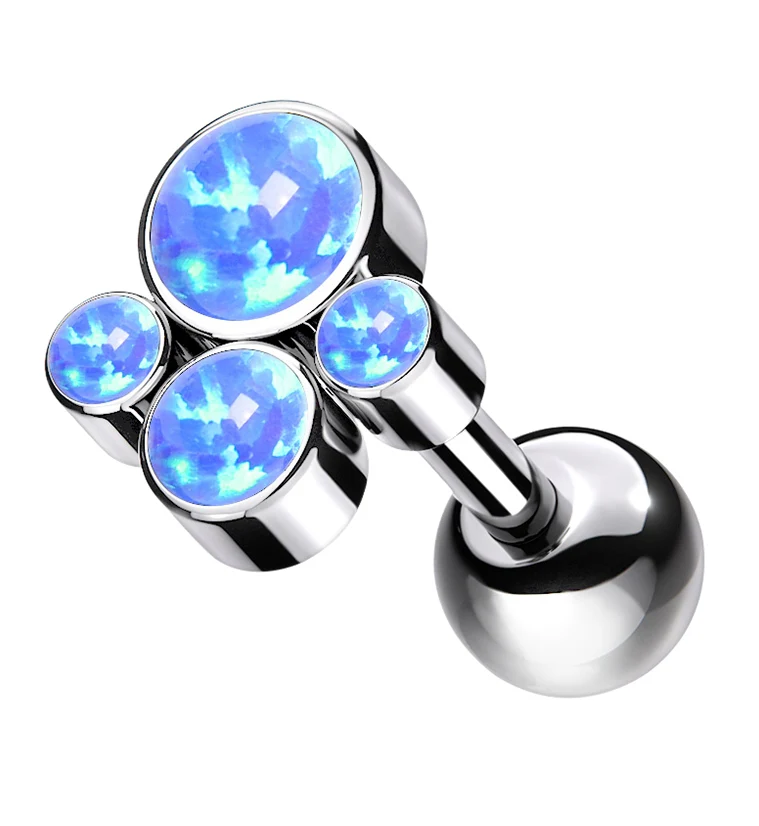 Blue Opalite Bunch Titanium Cartilage Barbell - Mrs Treak