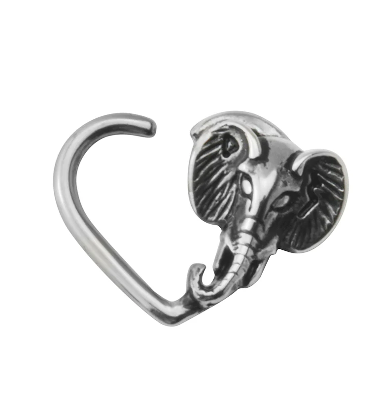 Elephant Hoop Daith Ring - Mrs Treak