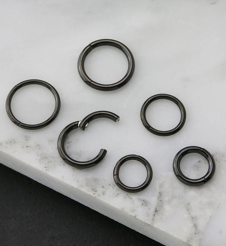 20pc Set of Black PVD Stainless Steel Stacked Rings - Mrs Treak