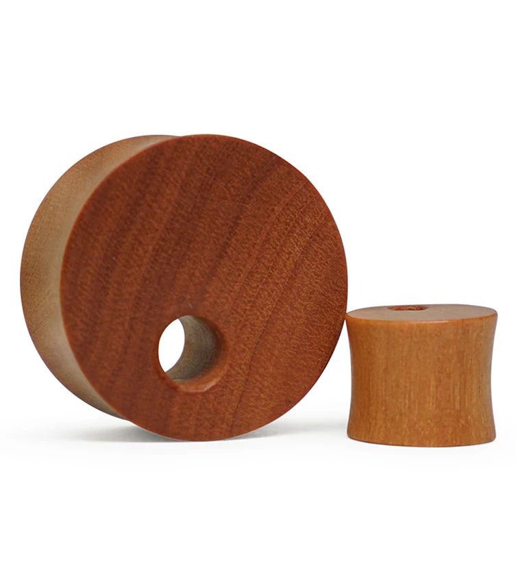 Round Void Saba Wood Plugs - Mrs Treak