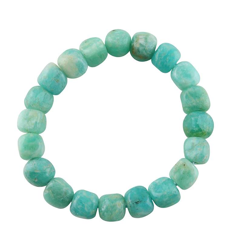 Amazonite Cube Stone Bracelet - Mrs Treak
