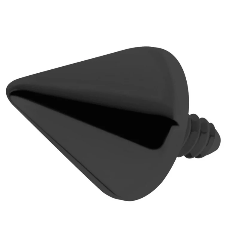 Black PVD Titanium Internally Threaded Spike - Mrs Treak