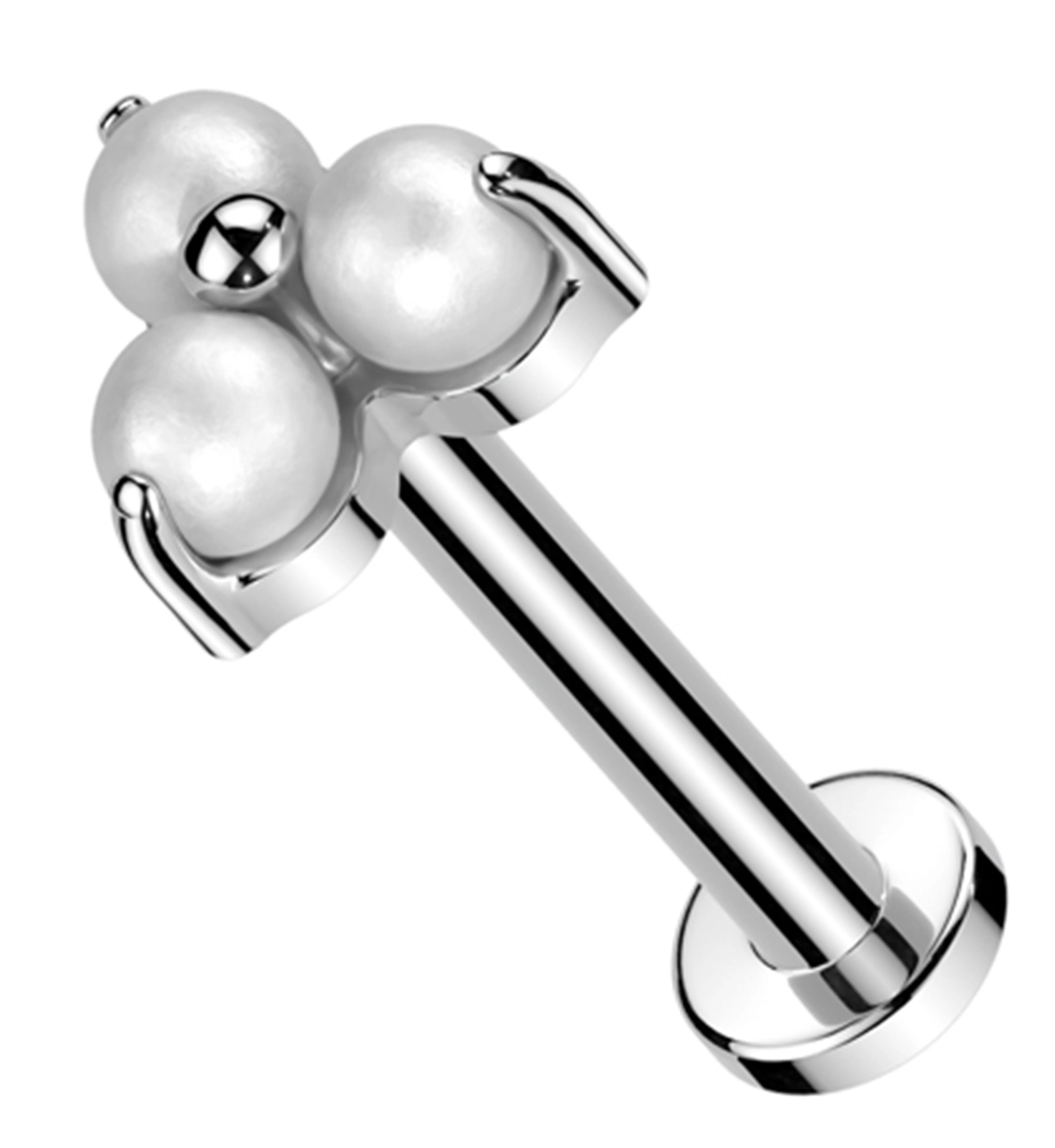 Trinity Pearl Internally Threaded Titanium Labret - Mrs Treak