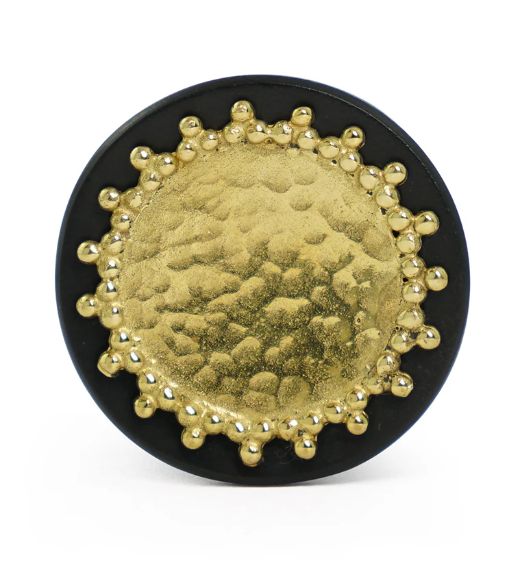Doily Brass Inlay Areng Wood Plugs - Mrs Treak