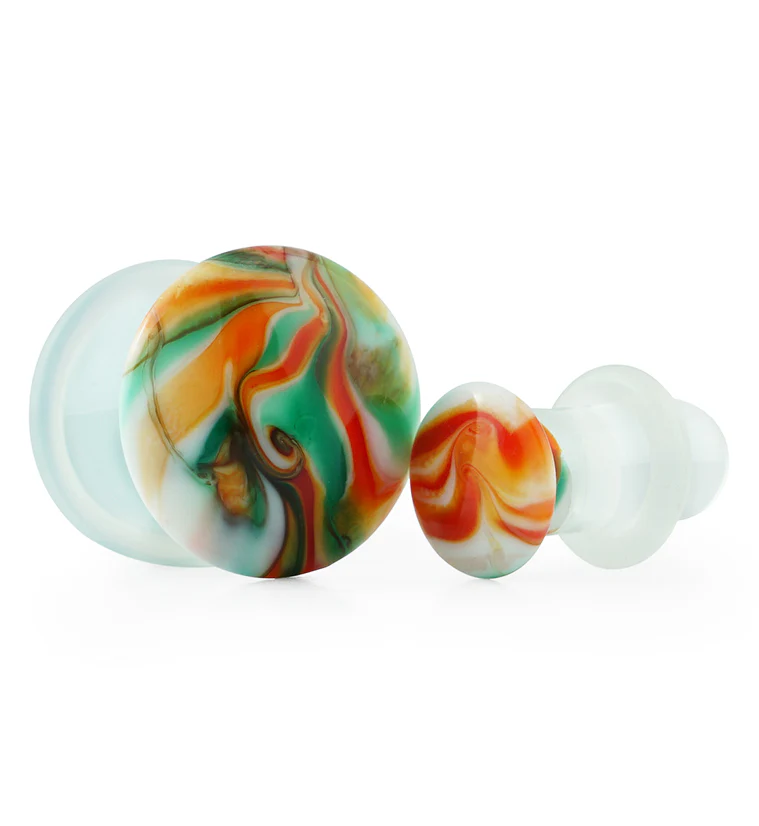 Tropical Haze Single Flare Glass Plugs - Mrs Treak
