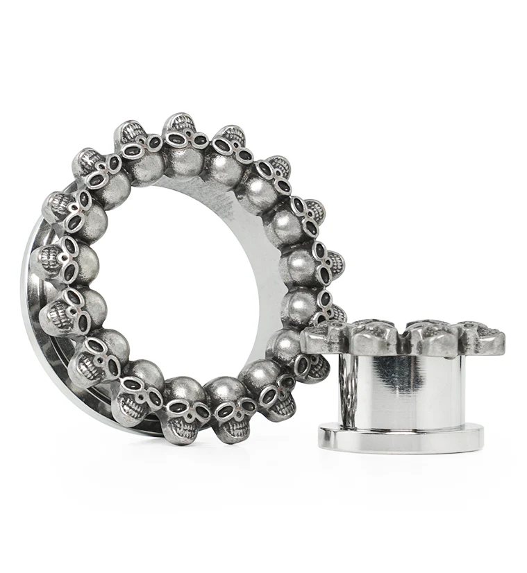 Skull Lined Stainless Steel Tunnels - Mrs Treak
