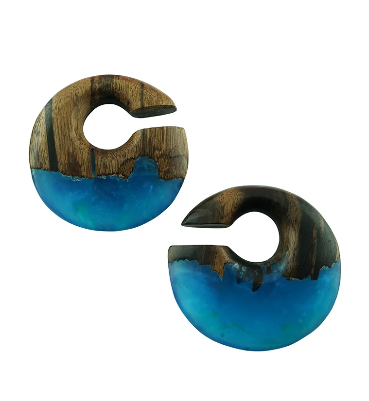 Ocean Resin Annular Hoop Areng Wooden Hangers - Mrs Treak