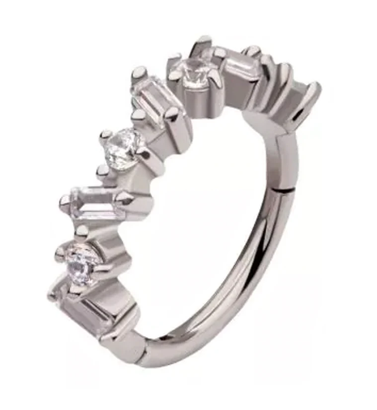 Lithic CZ Hinged Segment Ring - Mrs Treak