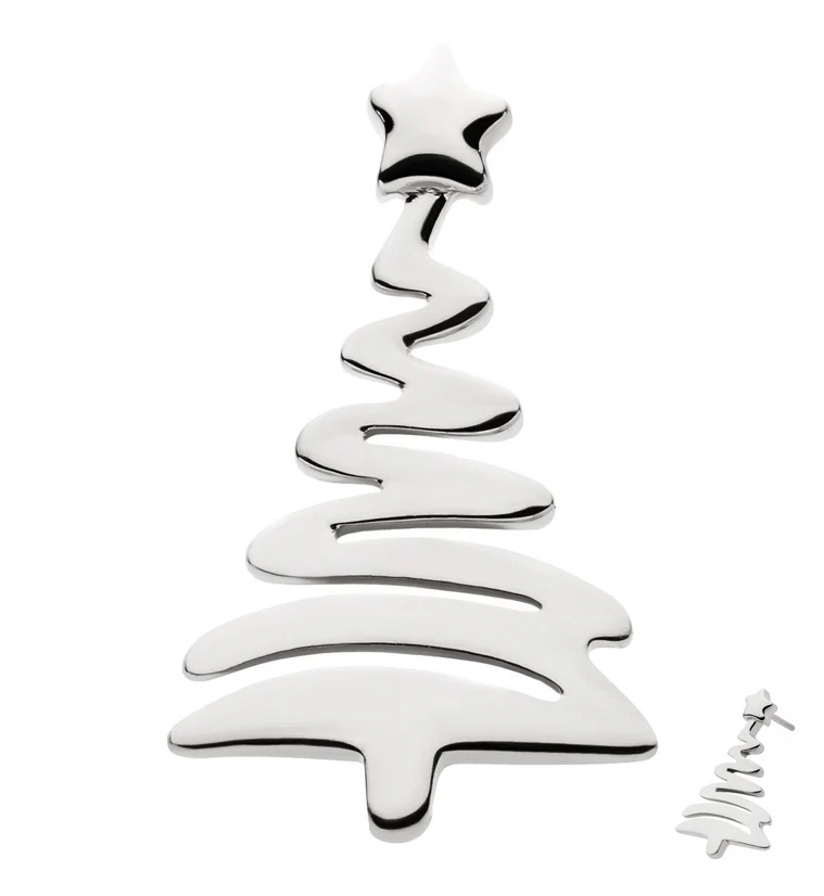 Christmas Tree Threadless Titanium Top - Mrs Treak