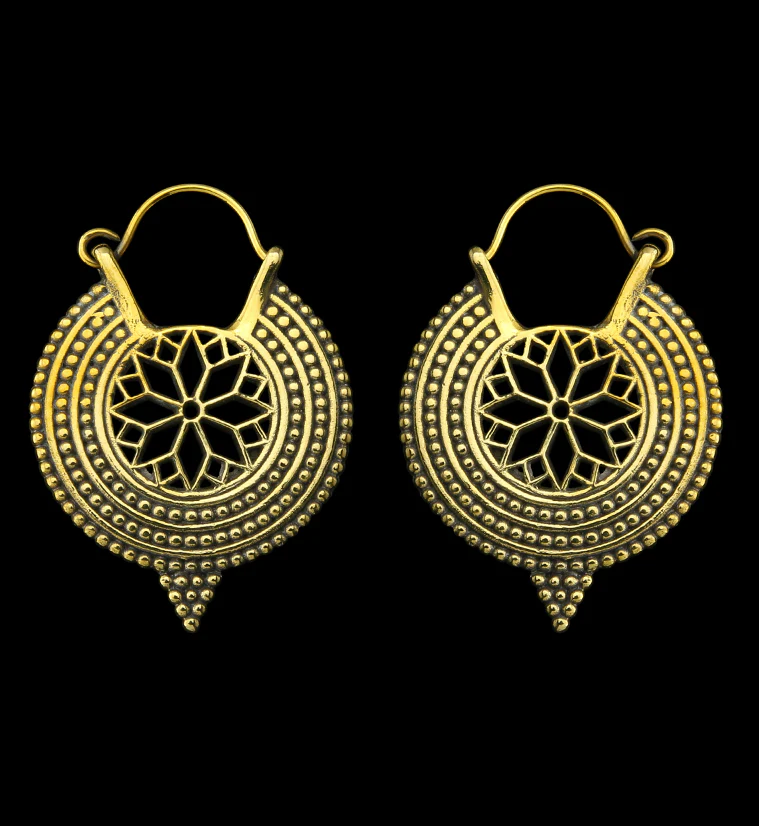 Compass Brass Hangers / Earrings - Mrs Treak