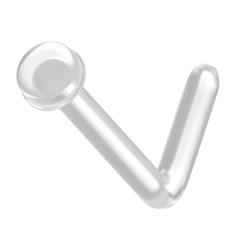 Clear Disk L Bend Nose Retainer - Mrs Treak