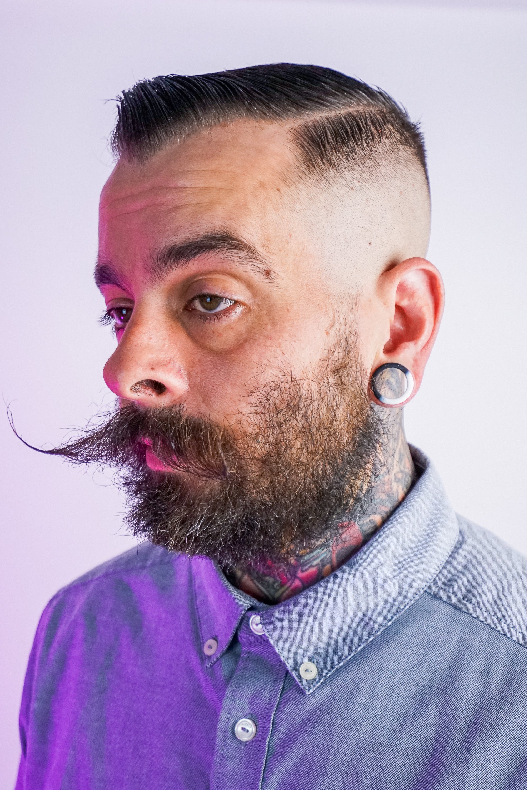 Black And White Double Flare Silicone Tunnel Plugs - Mrs Treak