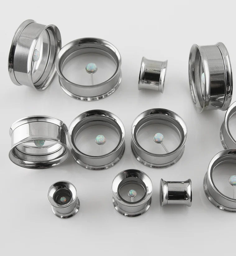 Solo Opalite Stainless Steel Tunnels - Mrs Treak