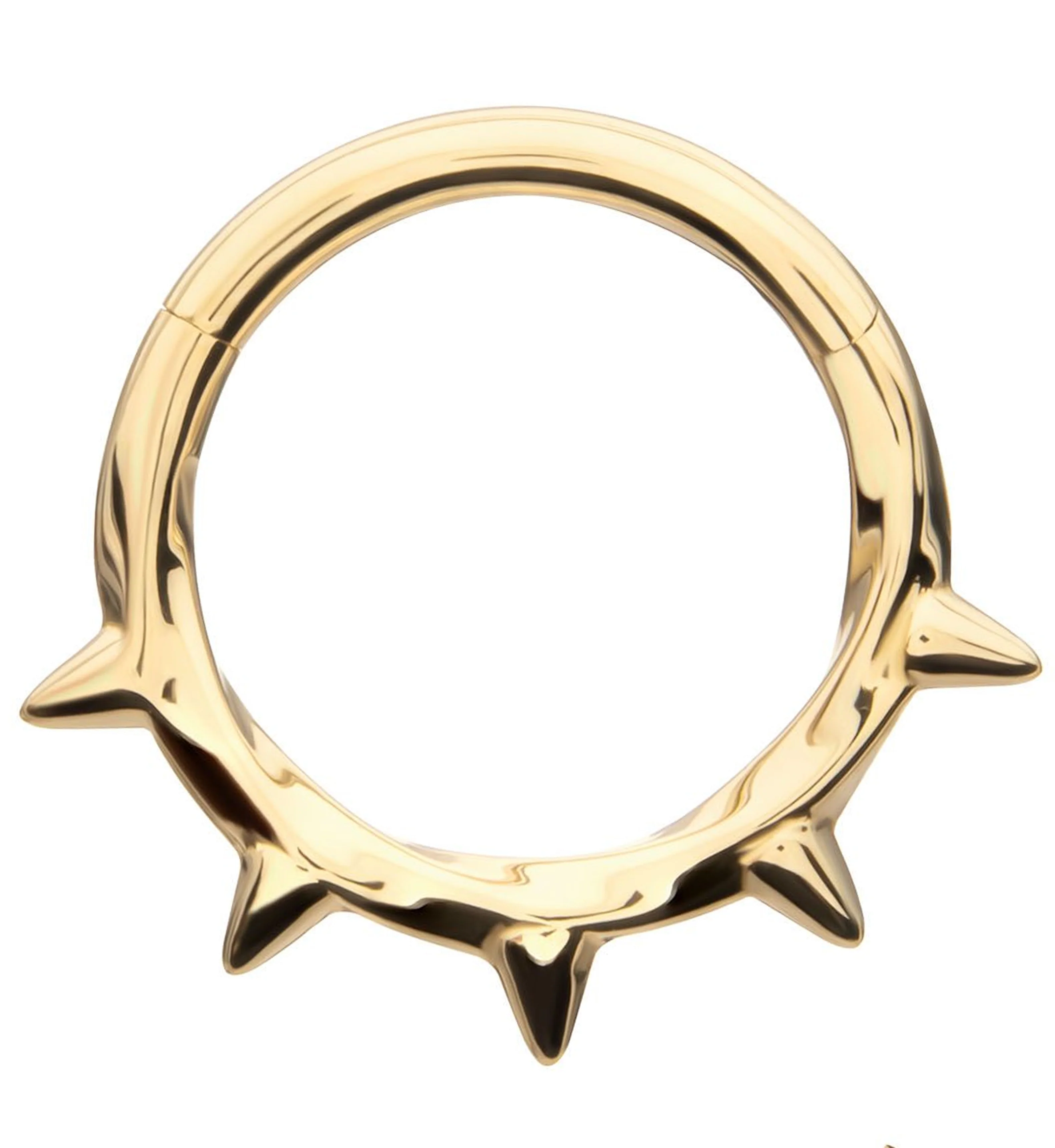 14kt Gold Barbed Hinged Segment Ring - Mrs Treak