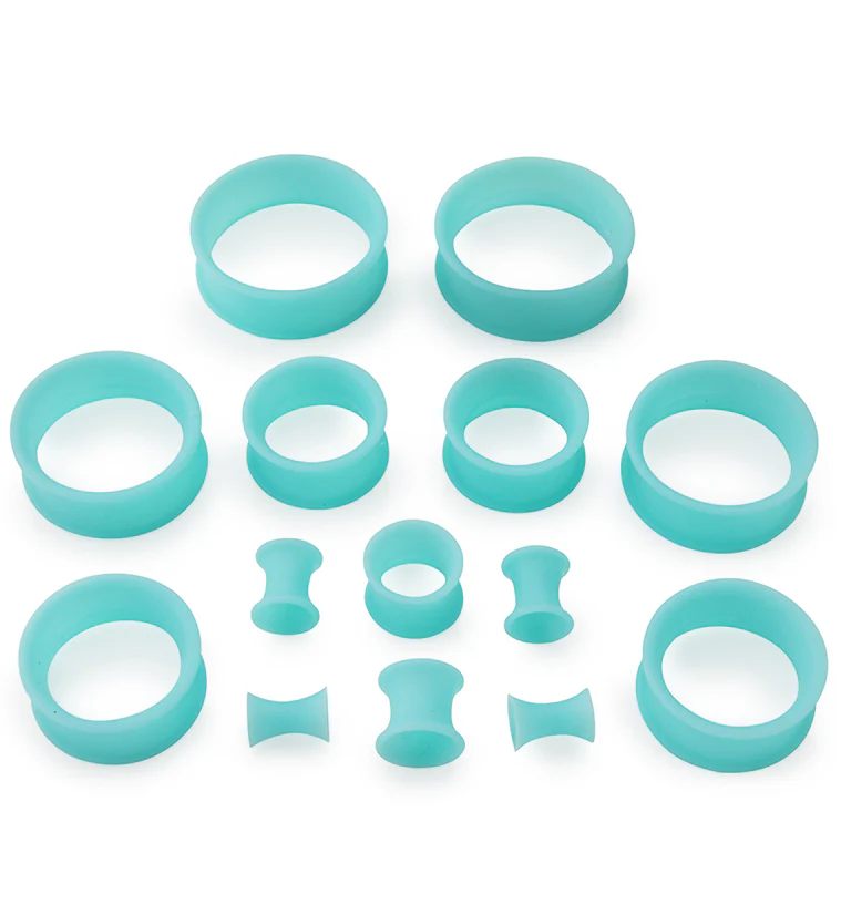 Matte Turquoise Silicone Ear Skins - Mrs Treak