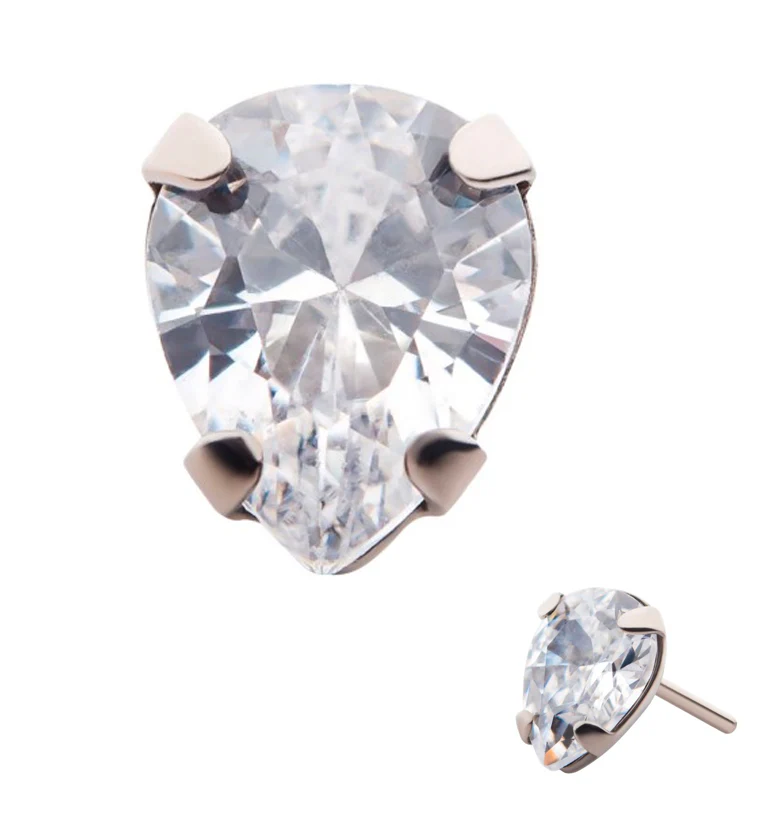 Ovum Prong CZ Threadless Top - Mrs Treak