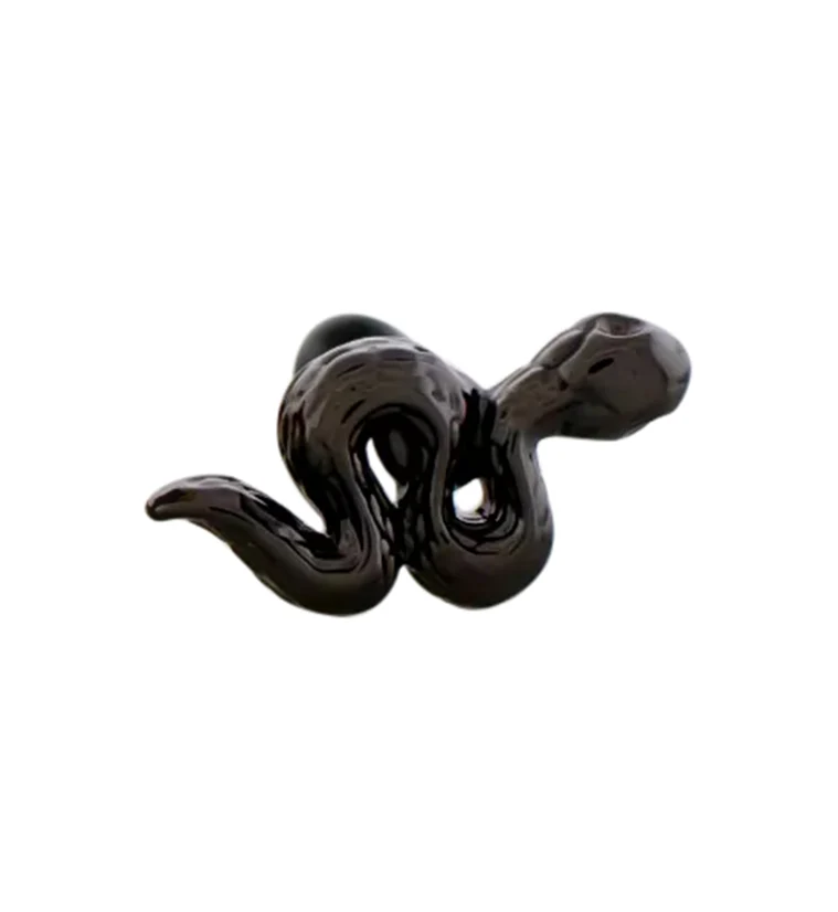 Black PVD Snake Stainless Steel Cartilage Barbell - Mrs Treak