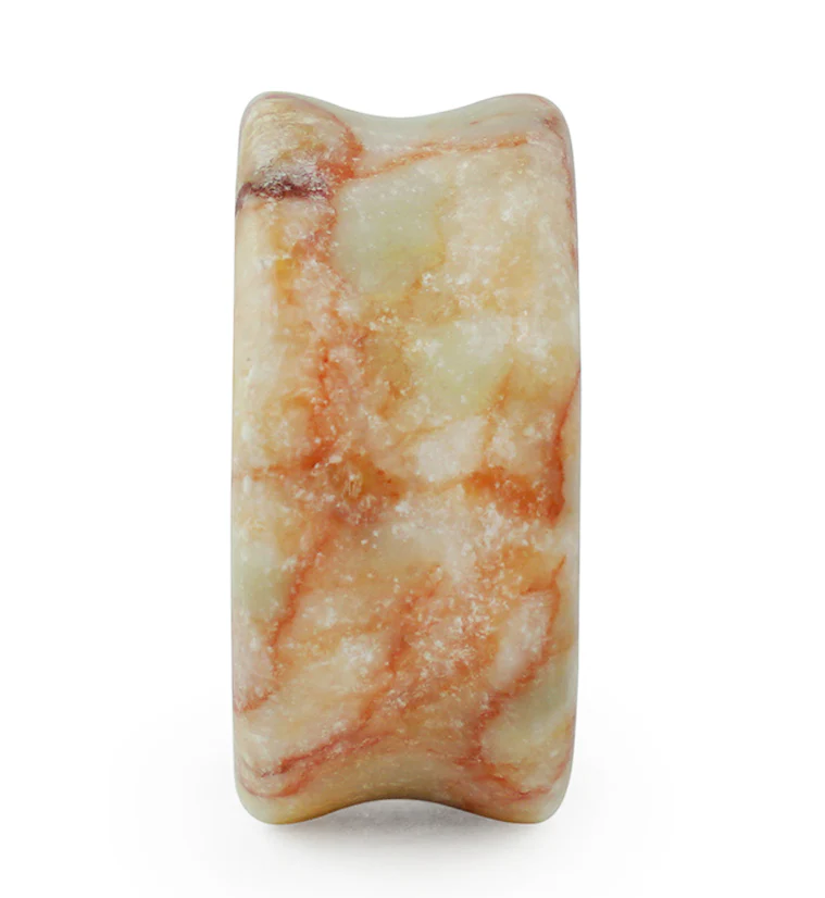Red Net Jasper Stone Double Flare Plugs - Mrs Treak