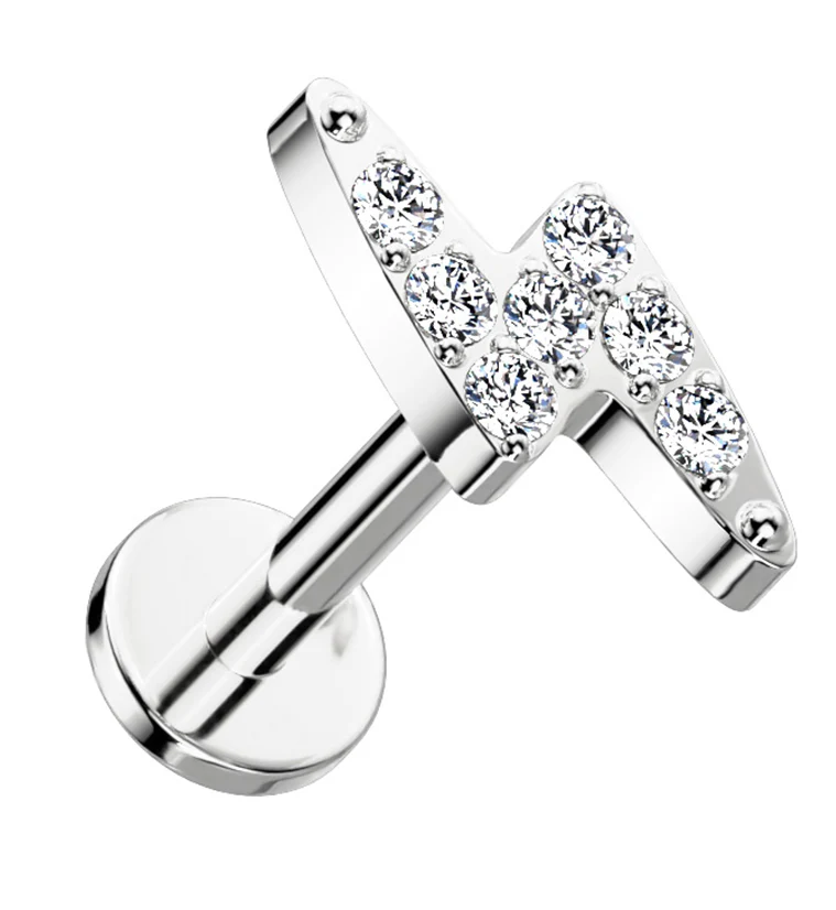 Bolt CZ Titanium Threadless Labret - Mrs Treak