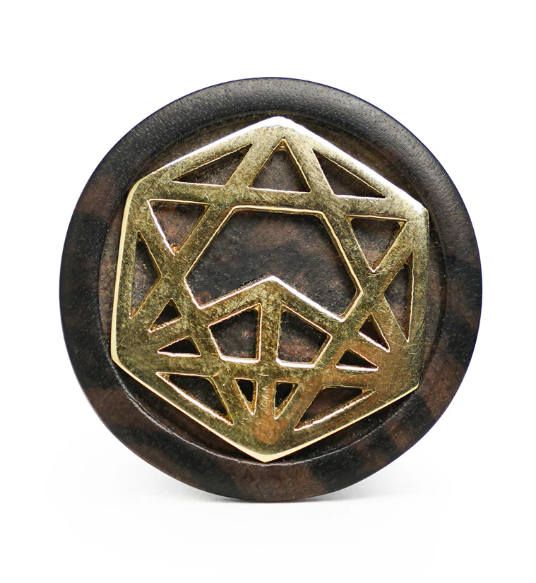 Alchemy Brass Areng Wood Mayan Flare Plugs - Mrs Treak