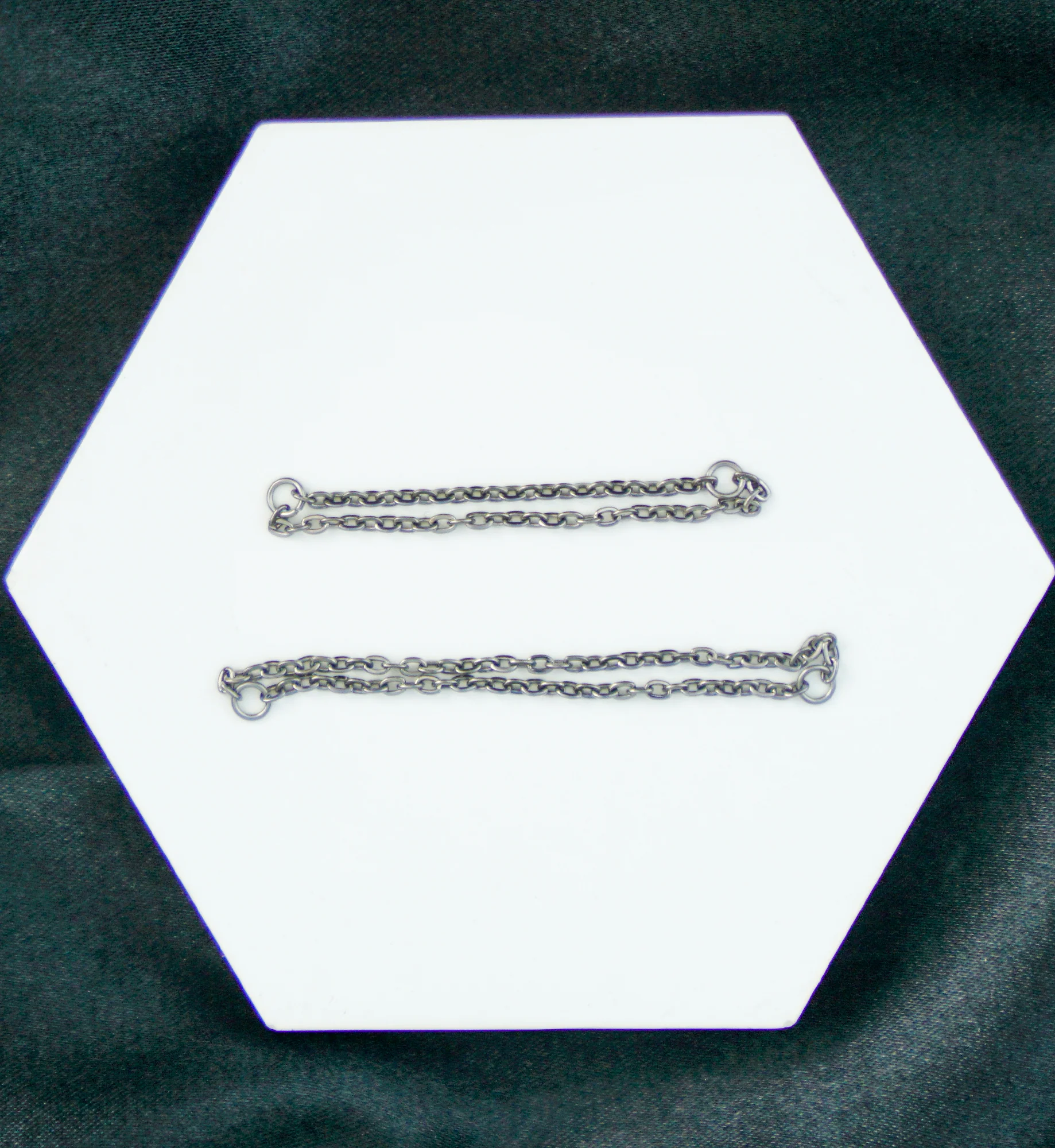 Double Rolo Titanium Nose Piercing Chain - Mrs Treak