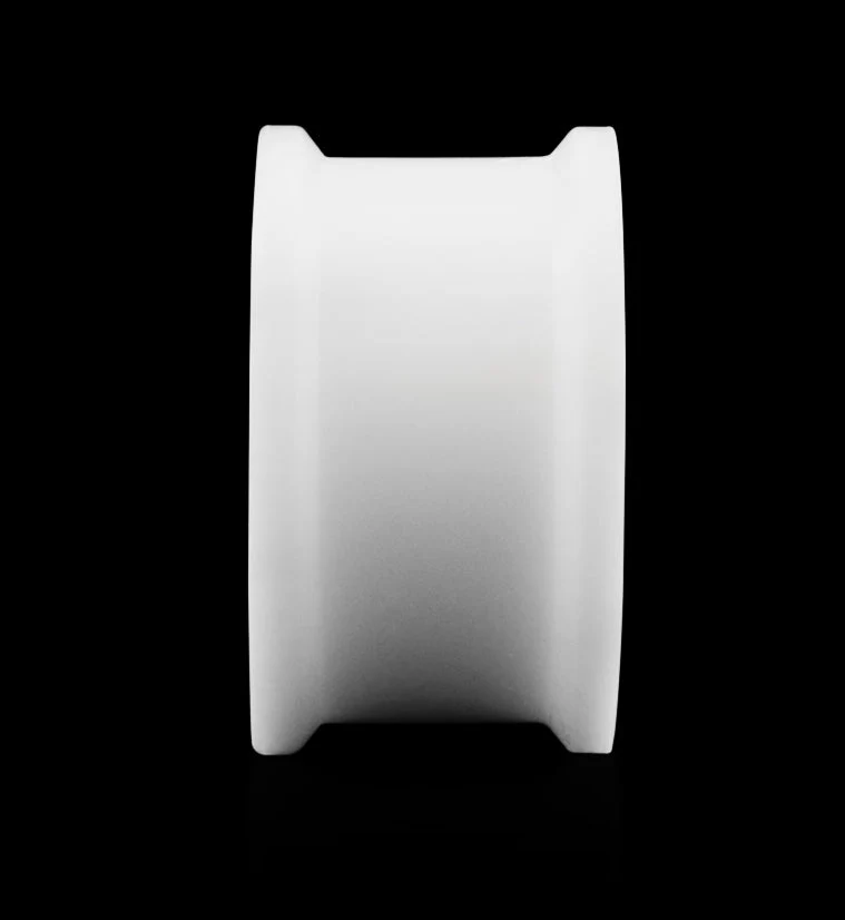 Double Flare White Silicone Plugs (CLOSE OUT) - Mrs Treak