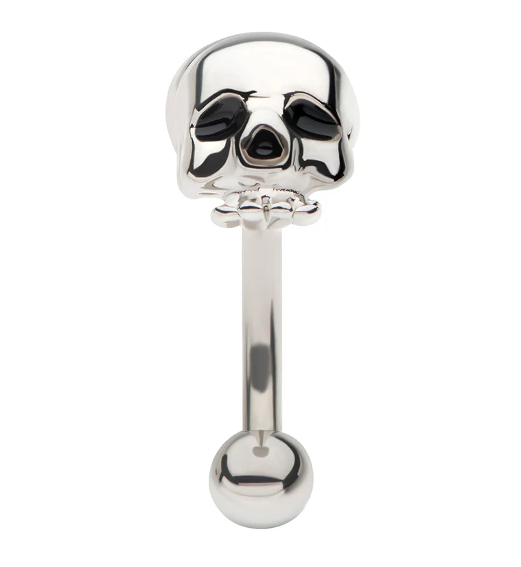 Skull Curved Barbell - Mrs Treak