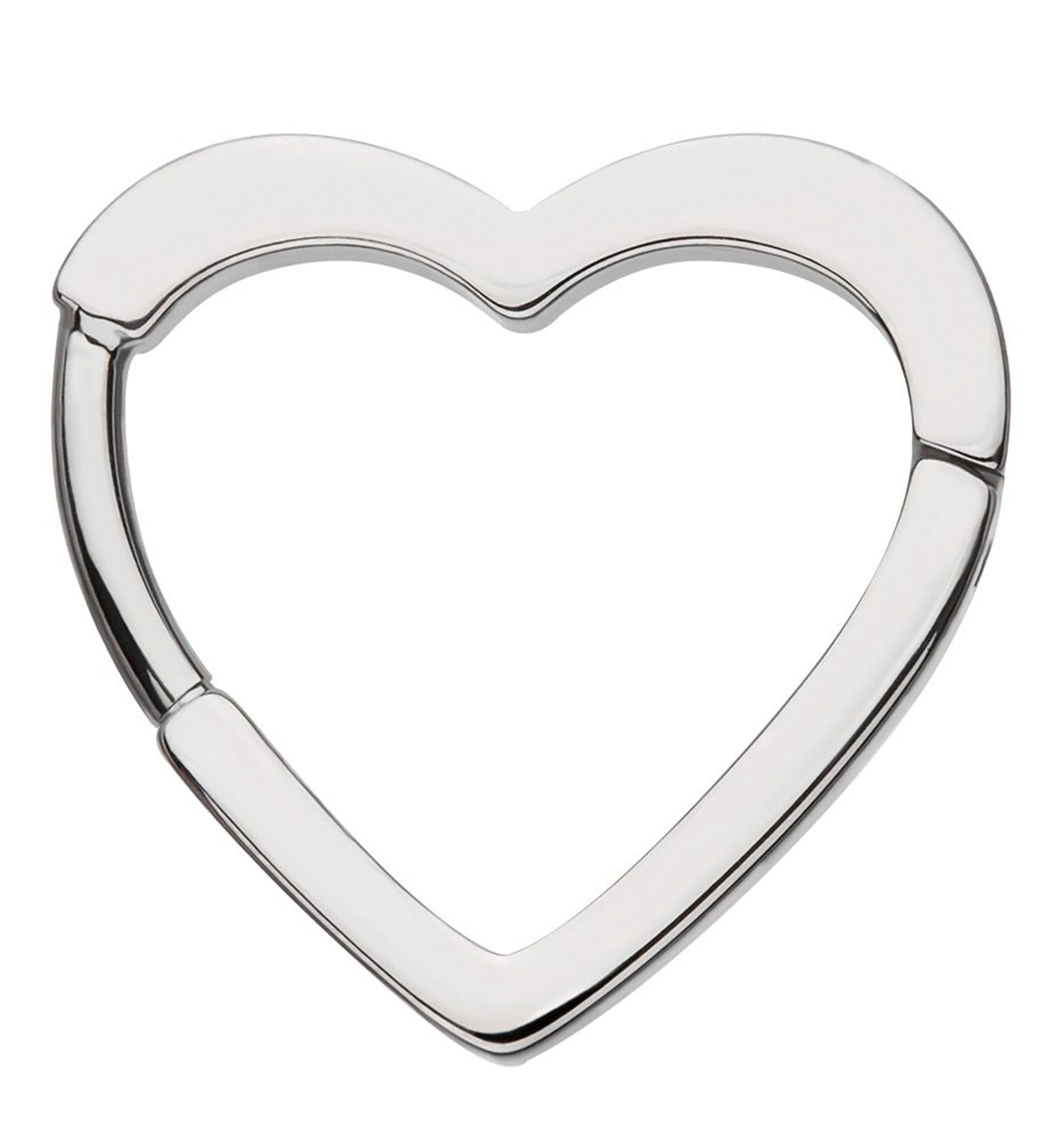 Heart Frame Titanium Hinged Segment Ring - Mrs Treak
