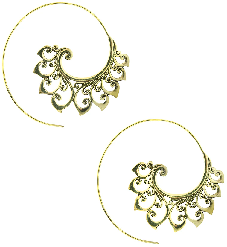 Gild Brass Hoop Earrings/Hangers - Mrs Treak