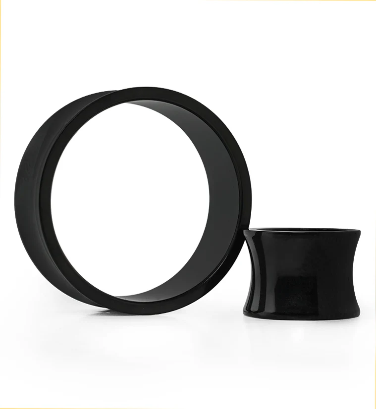 Black PVD Stainless Steel Saddle Tunnels - Mrs Treak