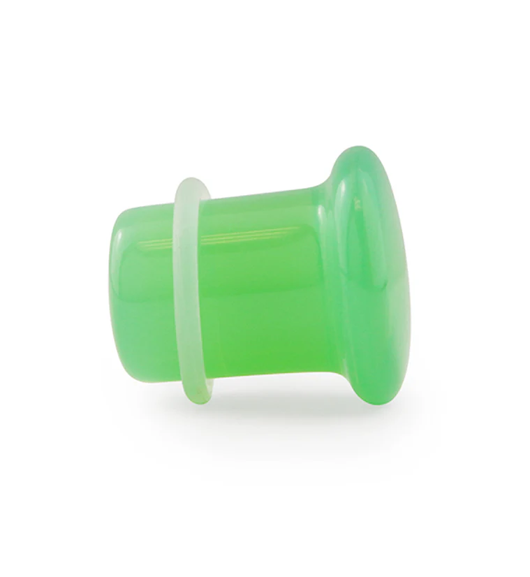 Mint Opalite Glass Plugs - Single Flare - Mrs Treak