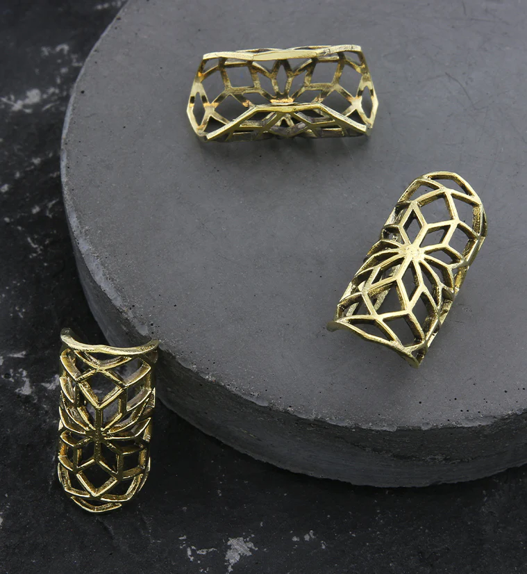 Seed Of Life Brass Dreadlock Cuff - Mrs Treak