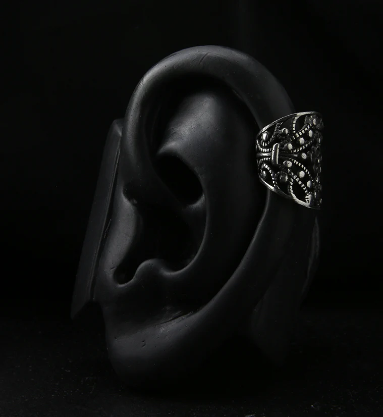Aureate White Brass Ear Cuff - Mrs Treak
