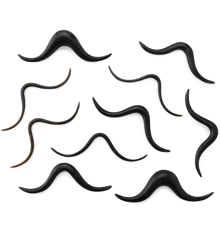 Handlebar Mustache Horn Septum Bar - Mrs Treak