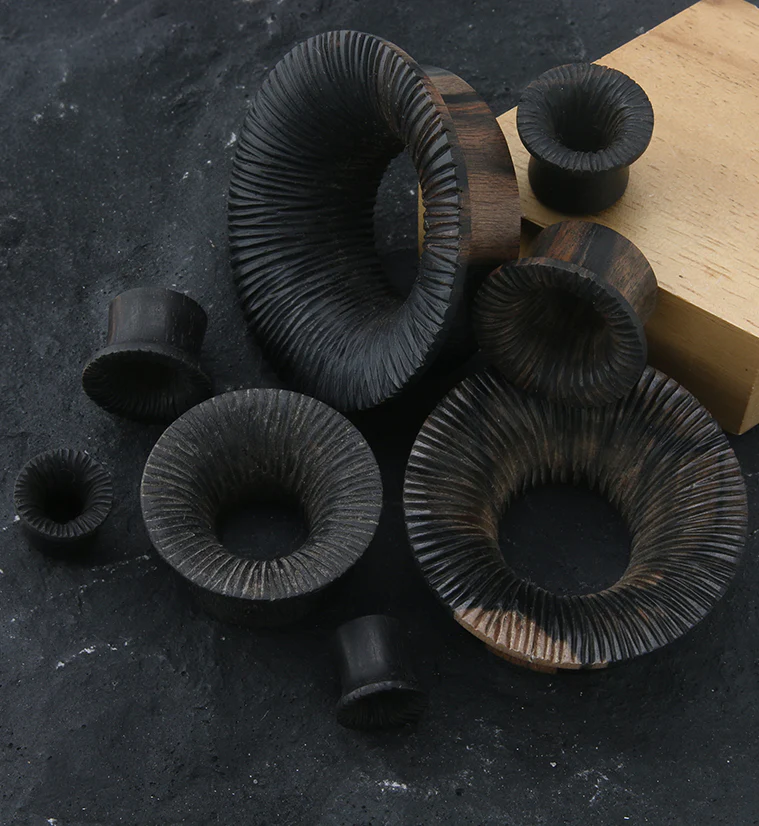 Score Areng Wood Mayan Flare Tunnel Plugs - Mrs Treak