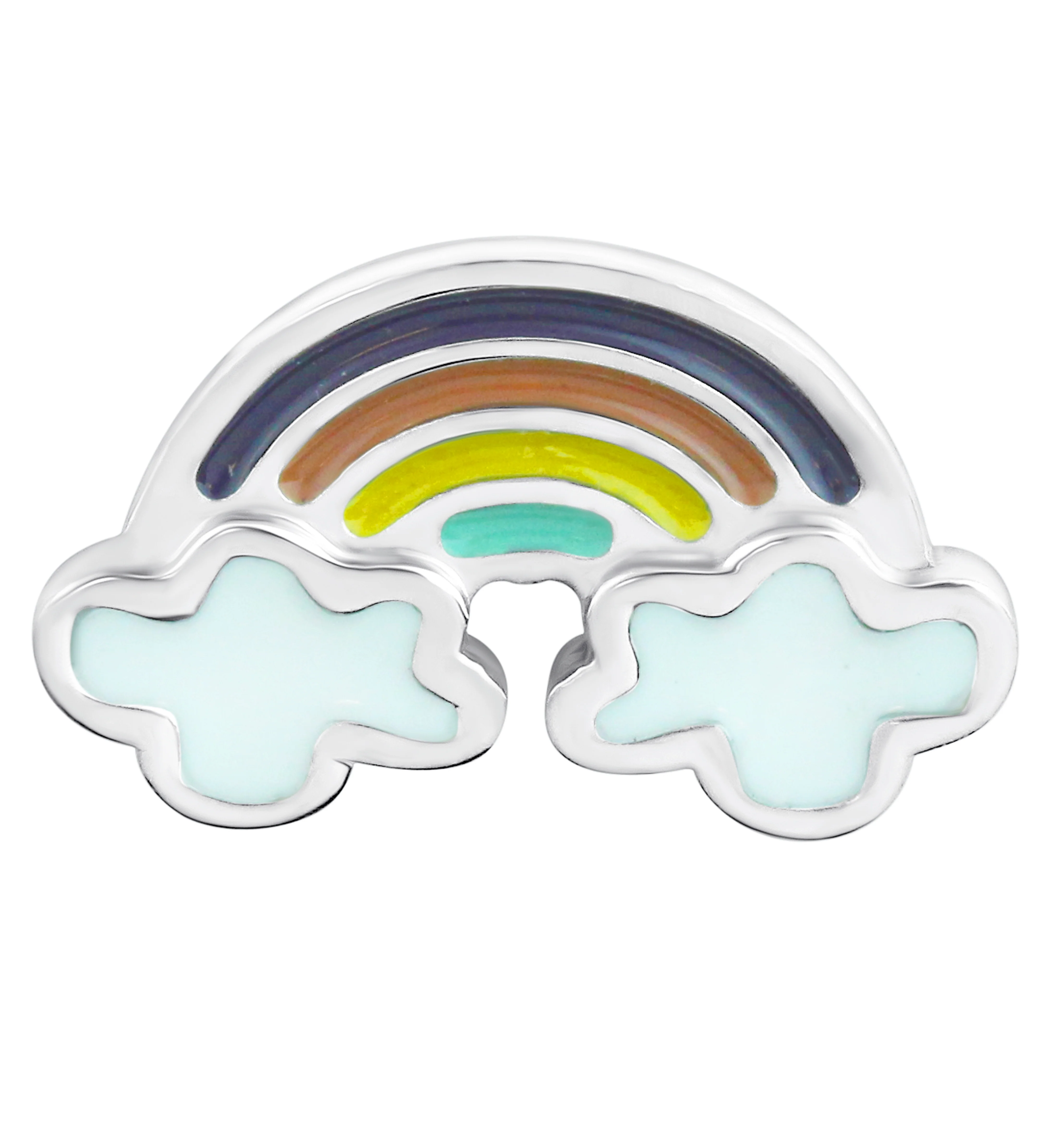 Rainbow Clouds Stainless Steel Internally Threaded Top - Mrs Treak