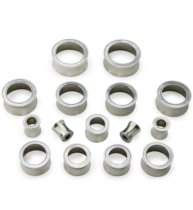 White Brass Mother of Pearl Tunnels - Mrs Treak