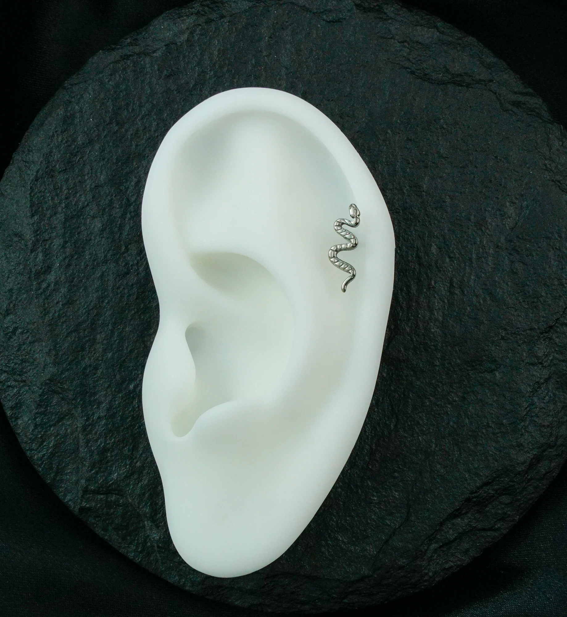 Snake Titanium Threadless Labret - Mrs Treak