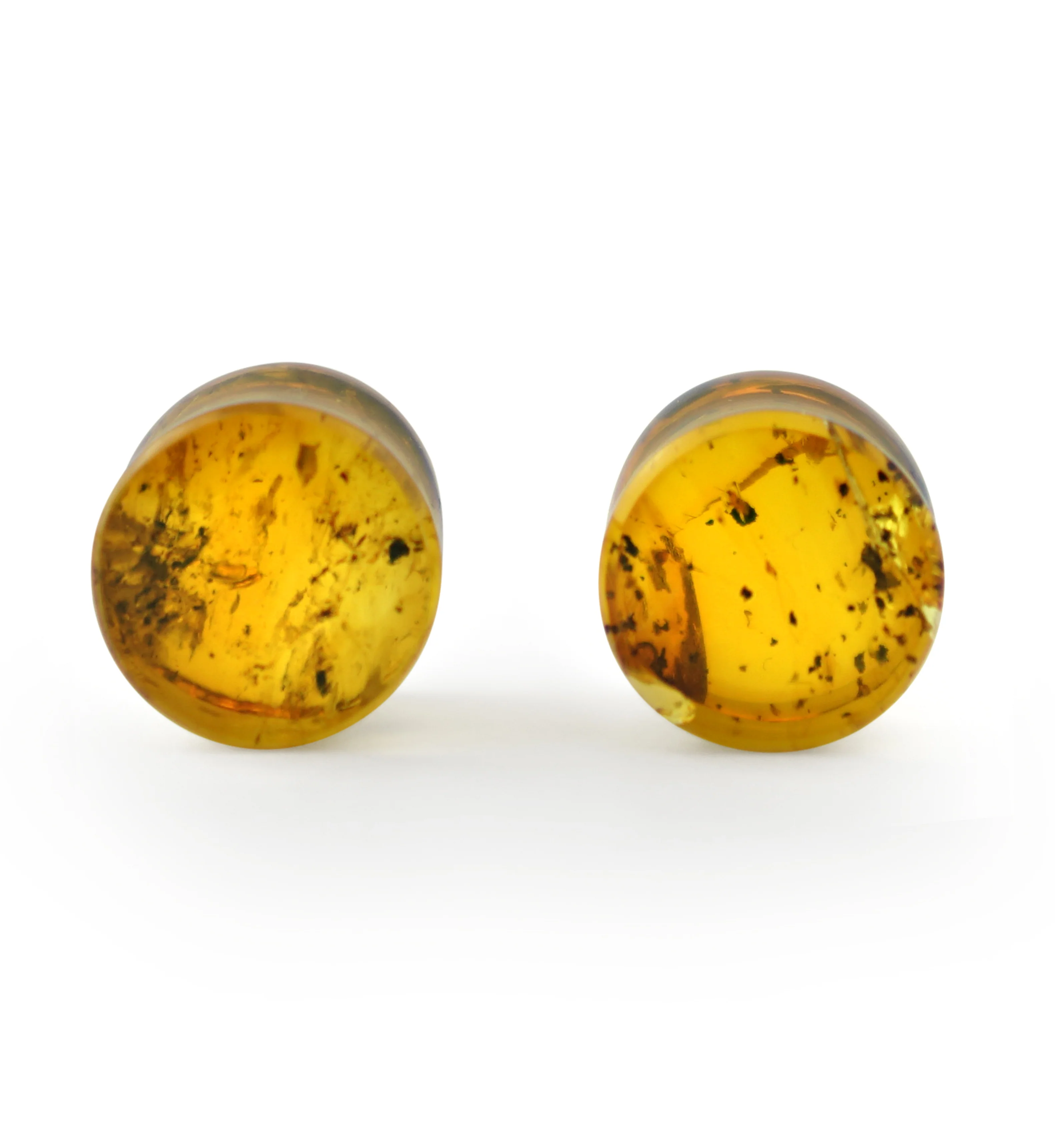 Chiapas Amber Plugs 00G (10mm) - Version 1 (Small chip) - Mrs Treak