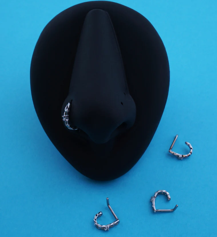 Chain Clear CZ Nose Curve - Mrs Treak