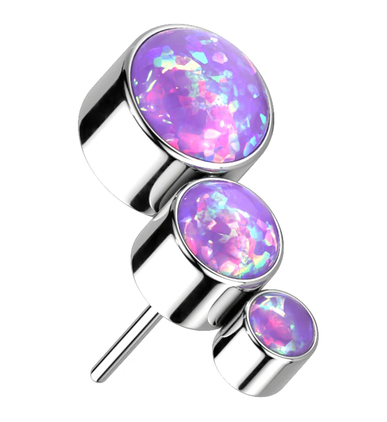 Descend Purple Opalite Threadless Titanium Top - Mrs Treak