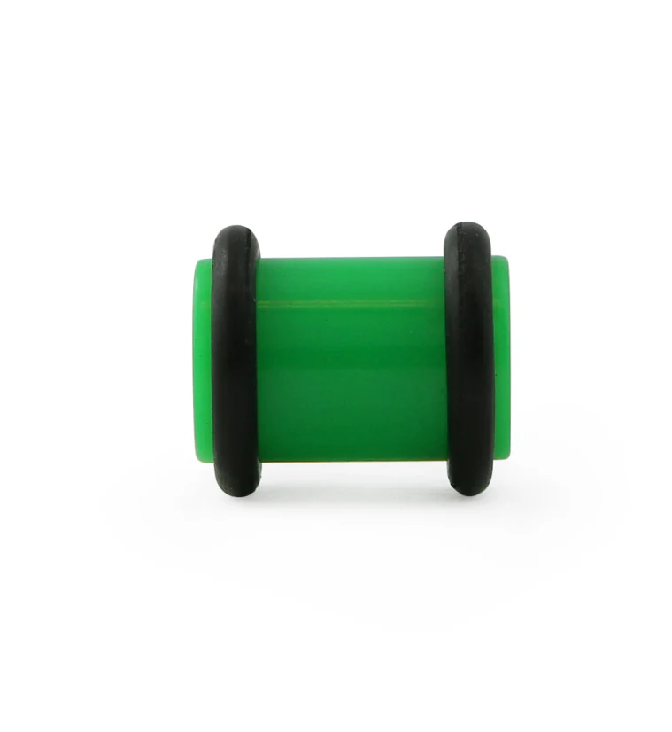 Green No Flare Acrylic Plugs - Mrs Treak